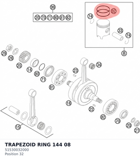 Diagram preview: TRAPEZOID RING 144          08 (51530032000)
