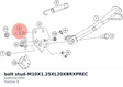 Diagram preview: bolt stud-M10X1.25XL20XBRXPREC (93003027000)