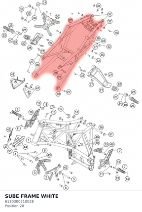 Diagram preview: SUBE FRAME WHITE (6130300210028)