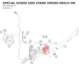 Diagram preview: SPECIAL SCREW SIDE STAND SPRING M8X12 MK (63503028110)