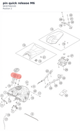 Diagram preview: pin quick release M6 (96307064100)