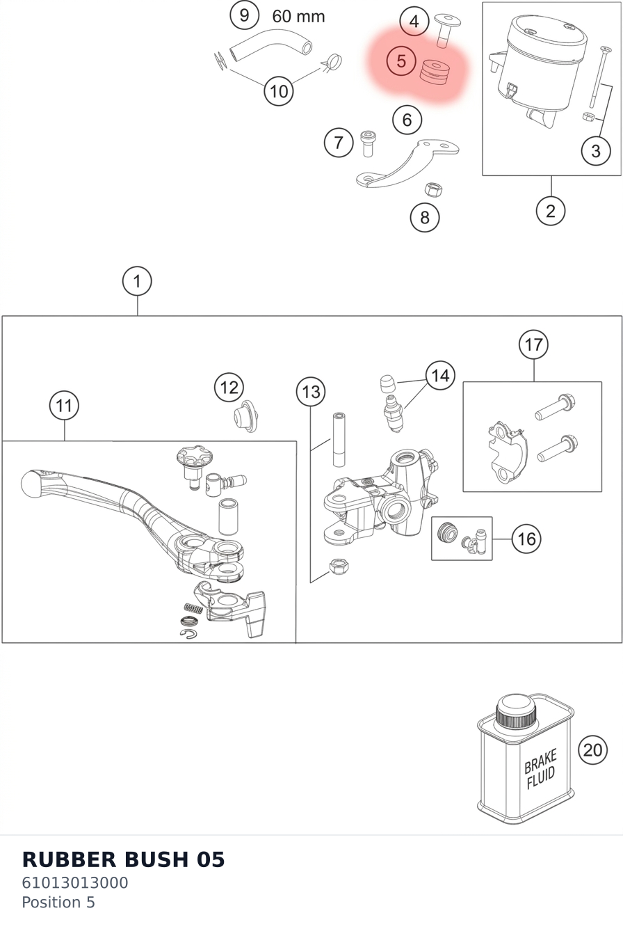 Diagram preview: RUBBER BUSH                 05 (61013013000)