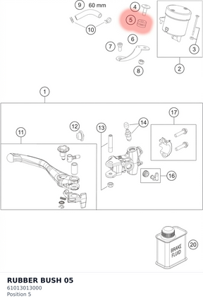 Diagram preview: RUBBER BUSH                 05 (61013013000)