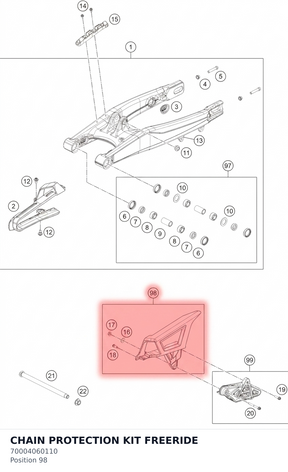 Diagram preview: CHAIN PROTECTION KIT FREERIDE (70004060110)