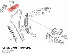 Diagram preview: SLIDE BARS, TOP CPL. (63536005000)