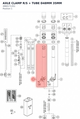 Diagram preview: AXLE CLAMP R/S + TUBE D48MM 35MM (48601713S1)
