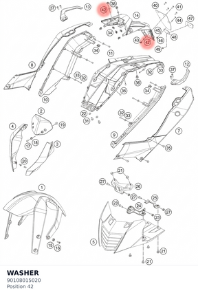 Diagram preview: WASHER (90108015020)