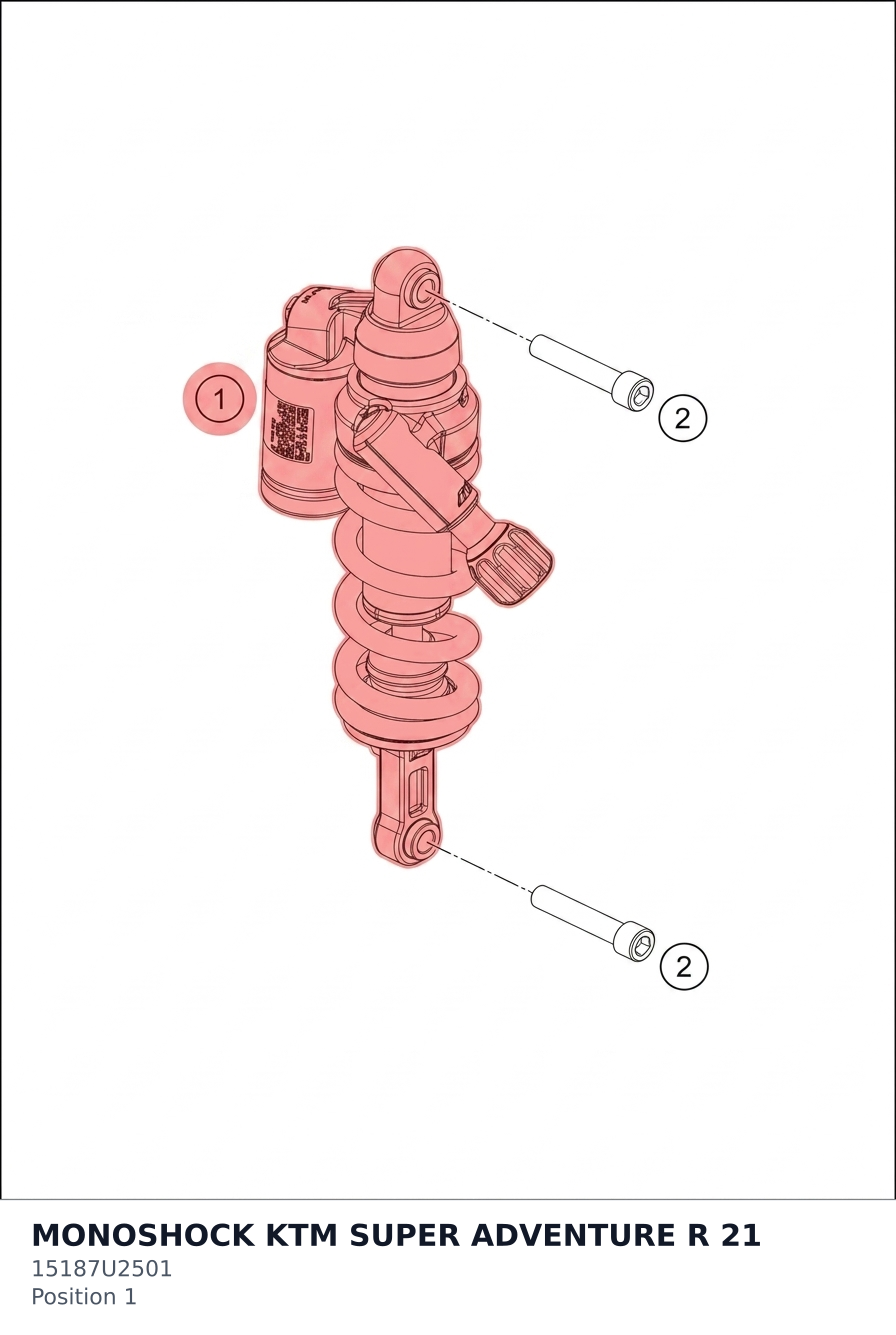 Diagram preview: MONOSHOCK KTM SUPER ADVENTURE R 21 (15187U2501)