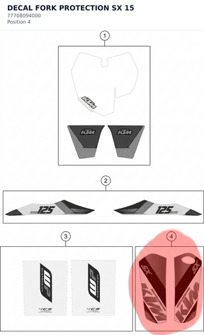 Diagram preview: DECAL FORK PROTECTION  SX   15 (77708094000)