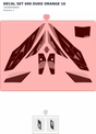 Diagram preview: DECAL SET 690 DUKE ORANGE 16 (76008099600)