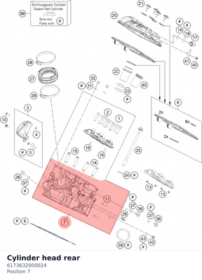 Diagram preview: Cylinder head rear (6173632000024)