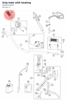 Diagram preview: Grip tube with heating (60402010200)