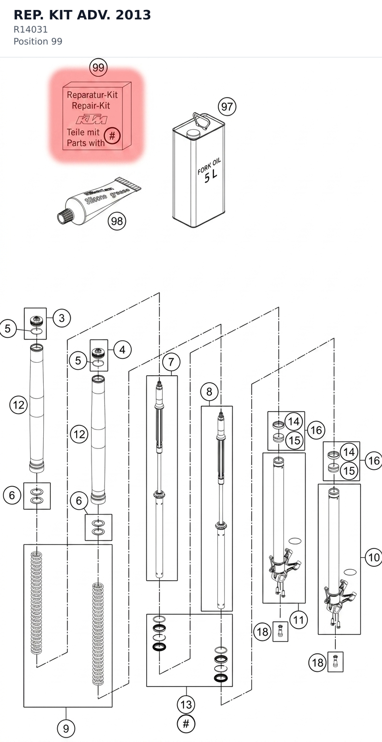 Diagram preview: REP. KIT ADV. 2013 (R14031)