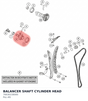 Diagram preview: BALANCER SHAFT CYLINDER HEAD (76630158000)