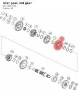 Diagram preview: Idler gear, 3rd gear (61733013000)