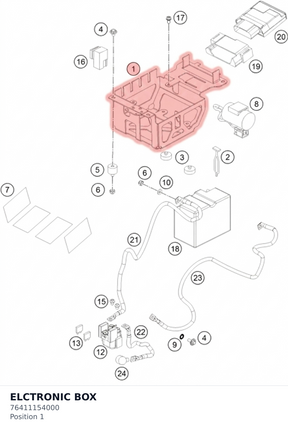 Diagram preview: ELCTRONIC BOX (76411154000)