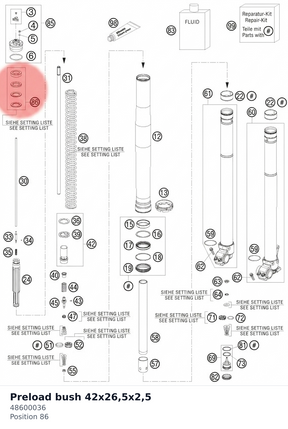 Diagram preview: Preload bush 42x26,5x2,5 (48600036)