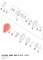 Diagram preview: SLIDING GEAR 3RD G.18-T ''3S18'' (54833003000)