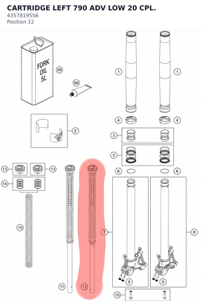 Diagram preview: CARTRIDGE LEFT 790 ADV LOW 20 CPL. (43578195S6)