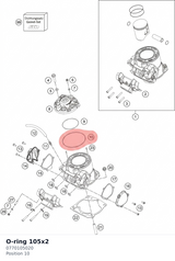 Diagram preview: O-ring 105x2 (0770105020)