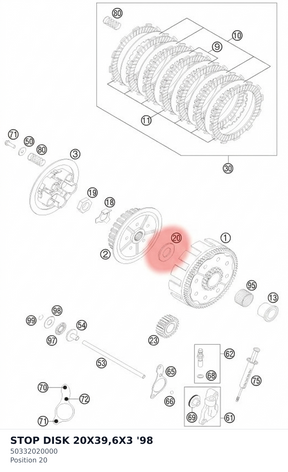 Diagram preview: STOP DISK 20X39,6X3 '98 (50332020000)