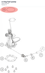 Diagram preview: o-ring fuel pump (96307091000)