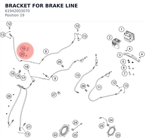 Diagram preview: BRACKET FOR BRAKE LINE (61942003070)
