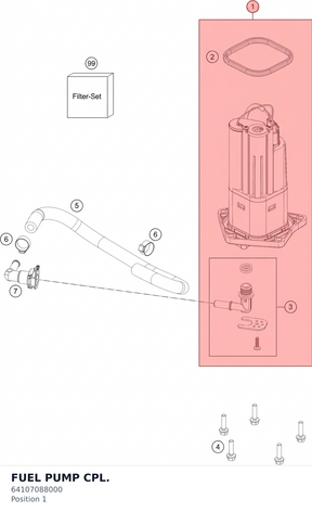 Diagram preview: FUEL PUMP CPL. (64107088000)
