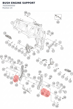 Diagram preview: BUSH ENGINE SUPPORT (76203005050)
