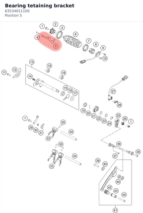 Diagram preview: Bearing tetaining bracket (63534011100)