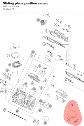 Diagram preview: Sliding piece position sensor (A60036085000)