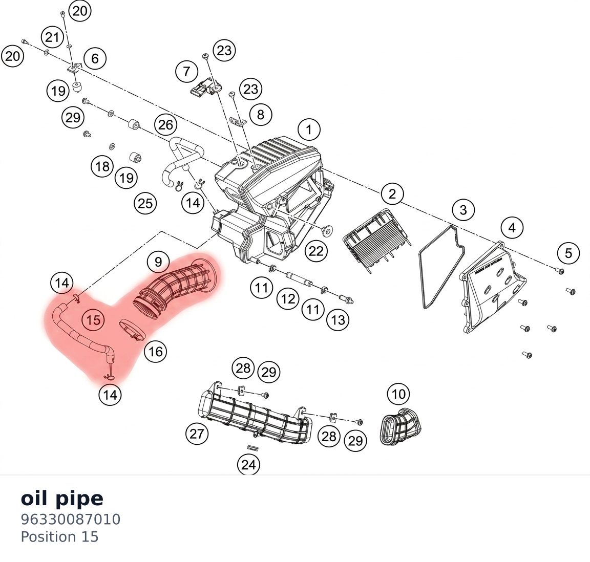 Diagram preview: oil pipe (96330087010)