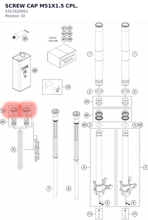 Diagram preview: SCREW CAP M51X1.5 CPL. (43578209S1)