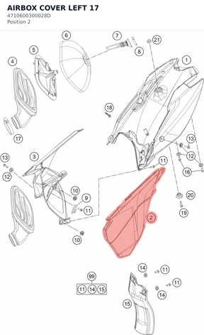 Diagram preview: AIRBOX COVER LEFT           17 (4710600300028D)