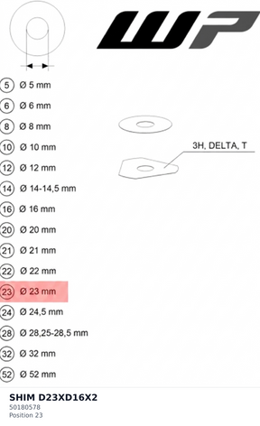 Diagram preview: SHIM D23XD16X2 (50180578)