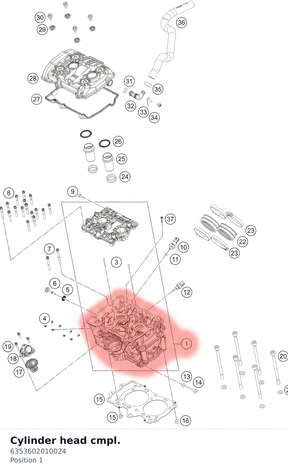 Diagram preview: Cylinder head cmpl. (6353602010024)