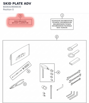 Diagram preview: SKID PLATE ADV (6030319000030)