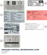 Diagram preview: EMISSION CONTROL INFORMATION 5 KTM (LI25-A679-6)