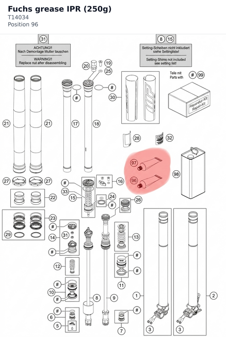 Diagram preview: Fuchs grease IPR (250g) (T14034)