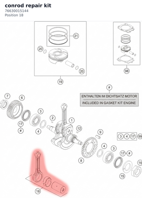 Diagram preview: conrod repair kit (76630015144)