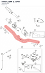 Diagram preview: HANDLEBAR D  28MM (76002001000)