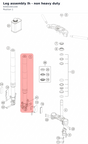 Diagram preview: Leg assembly lh - non heavy duty (93501001100)