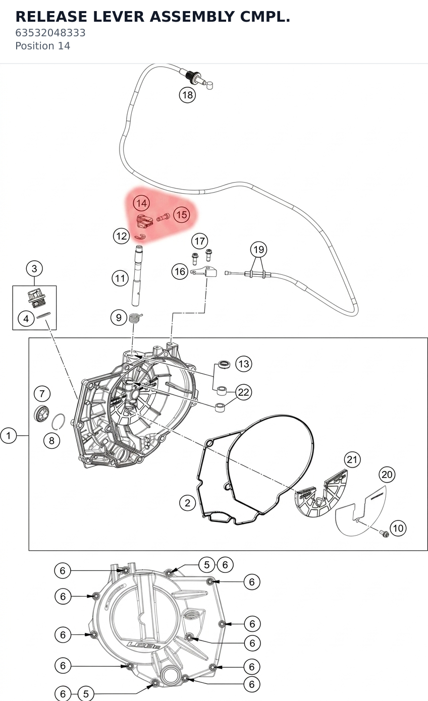 Diagram preview: RELEASE LEVER ASSEMBLY CMPL. (63532048333)