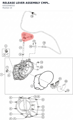 Diagram preview: RELEASE LEVER ASSEMBLY CMPL. (63532048333)