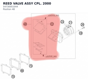 Diagram preview: REED VALVE ASSY CPL.      2000 (54730051044)