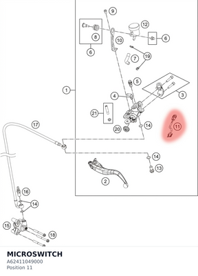 Diagram preview: MICROSWITCH (A62411049000)