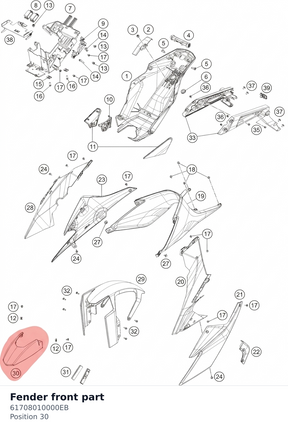 Diagram preview: Fender front part (61708010000EB)