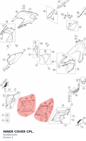Diagram preview: INNER COVER CPL. (61908025044)