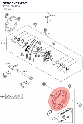 Diagram preview: SPROCKET 49-T (7771015104930)