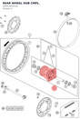 Diagram preview: REAR WHEEL HUB CMPL. (A40510010144)
